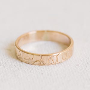 Poppy August Birth Flower Ring 14K Gold Filled R1323
