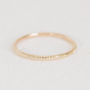 Simple Sun Ray Ring Dainty Stacker 14K Gold Filled R1349