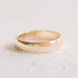 Round 4mm Thick Dome Wedding Band 12K Gold Filled R1196