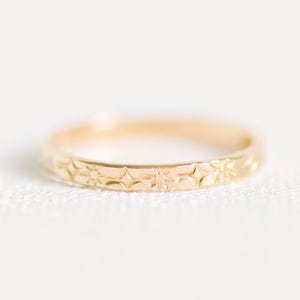 Star Celestial Ring Stamped Stacking Ring R1365