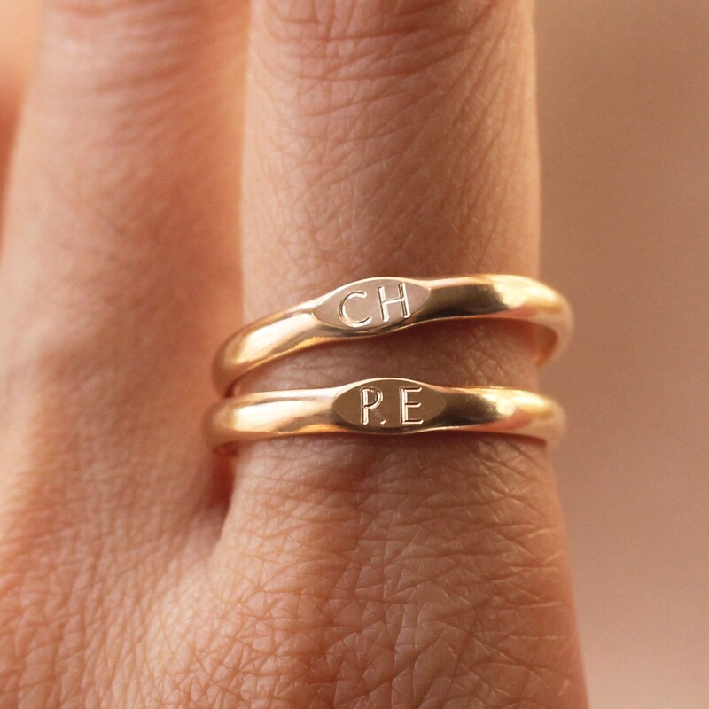 Initial Ring - Etsy