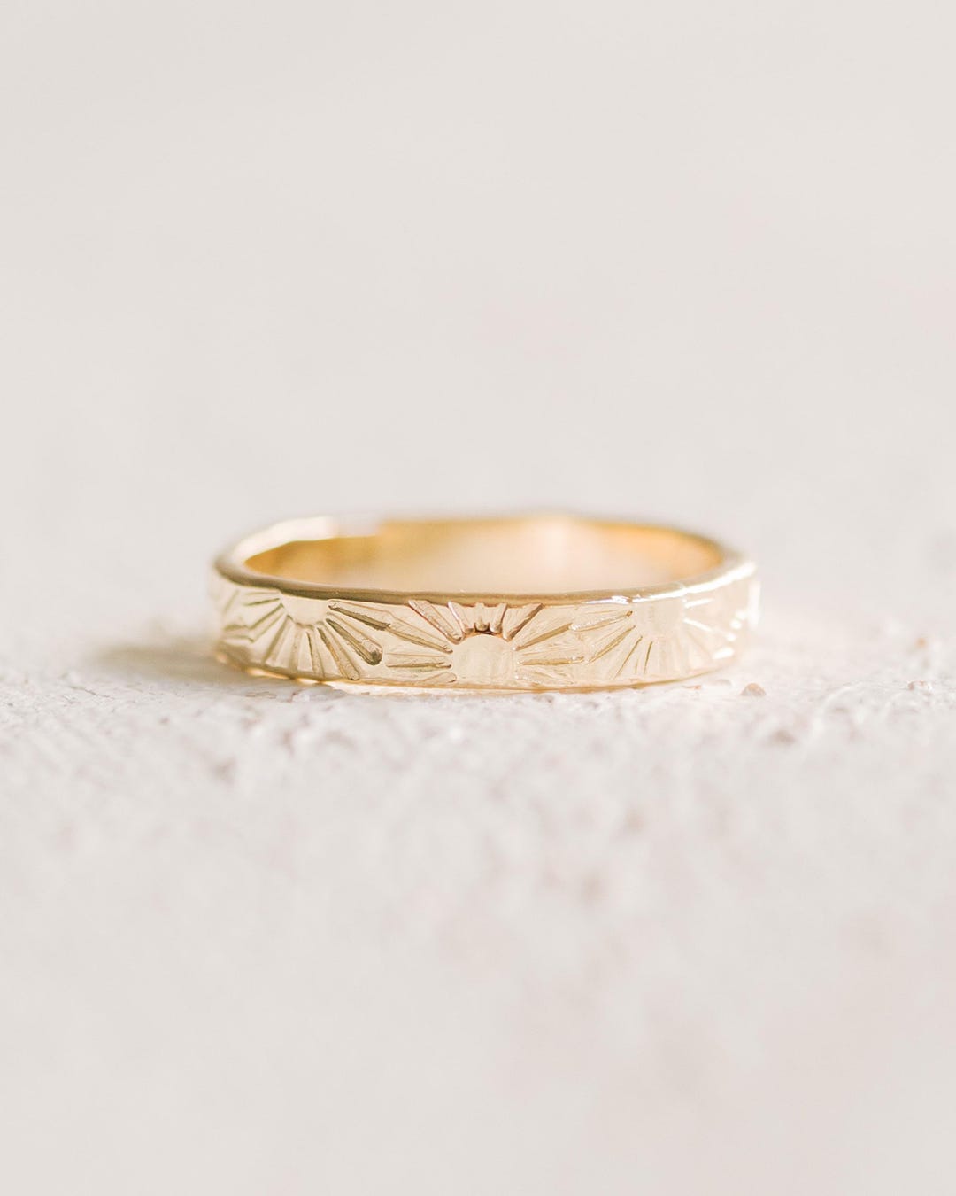 アクセサリー sunuxm7ipy Sun Ring Band, Thick Sun Band, Sunshine Ring, 14K Gold