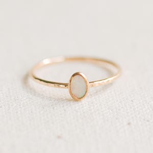 Natural Opal Ring, October Birthstone Ring, Birthday Gift for Her, Gemstone Ring