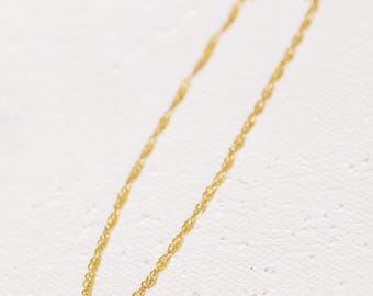 Singapore Gold Link Chain Bracelet 14K Gold Filled B1034