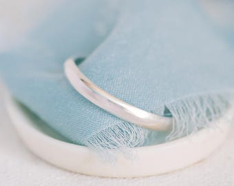 Half Round Dainty Stacking Ring Band Simple Ring 12K Gold Filled R1264