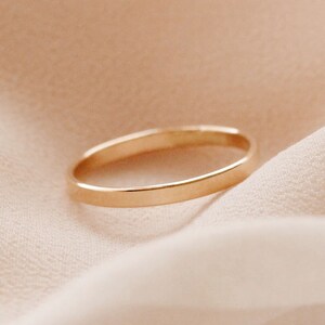 2mm Flat Stacking Ring Band 12K Gold Filled R1175 image 2