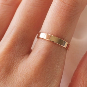 Flat Classic Wedding Engagement 3mm Gold Ring R1214
