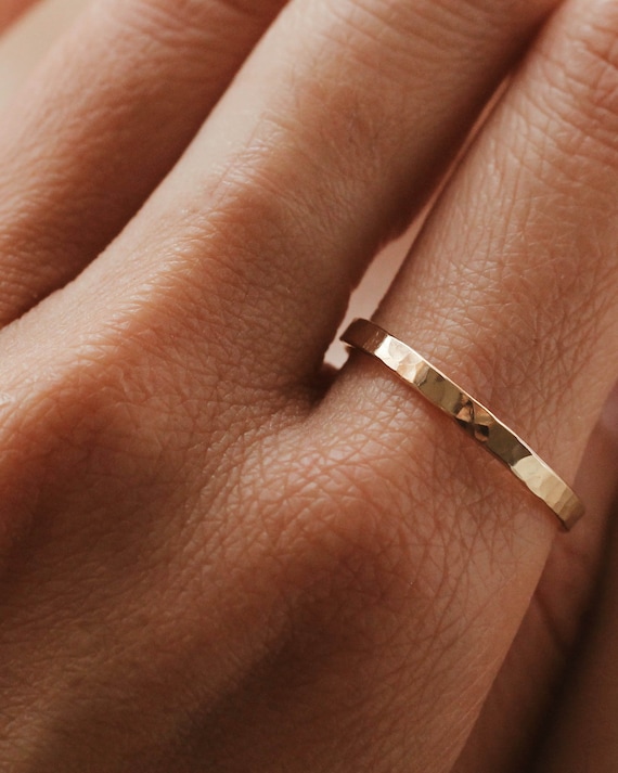 Hammered on sale stacking rings