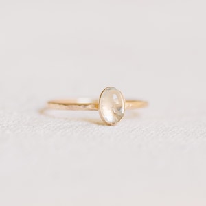 Oval Rainbow Moonstone Ring 14K Gold Filled R1353