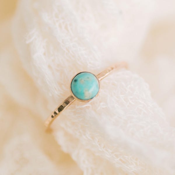 Turquoise Ring 14K Gold Filled, December Birthstone Ring, Gift for Her