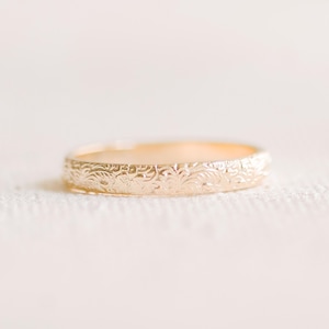 Texture Swirl Motif Ring 14K Gold Filled R1338 GD