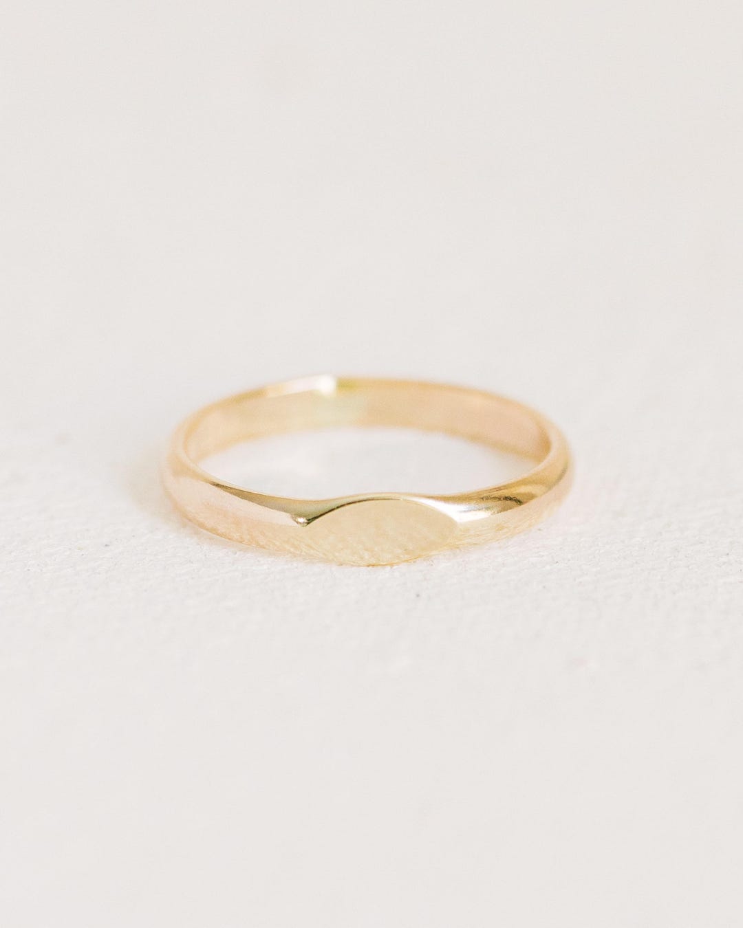 Gold Silver Signet Stacking Band Ring R1245 - Etsy