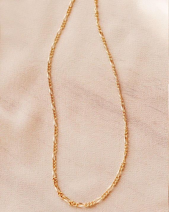 N1212 14K Gold Filled 2.2mm Figaro Chain Necklace Etsy Singapore