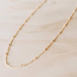 Satellite Bead Dainty Chain Necklace N1138
