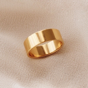 Wide Band Ring, Thick Band, Wide Wedding Band, Cigar Band Ring, Cigar Ring R1274