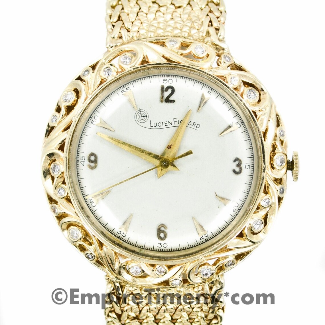 lucien piccard women's 14k gold watch