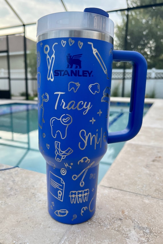 40oz Stanley Quencher Dental Engraved Stanley Stanley Engraved Tumbler 