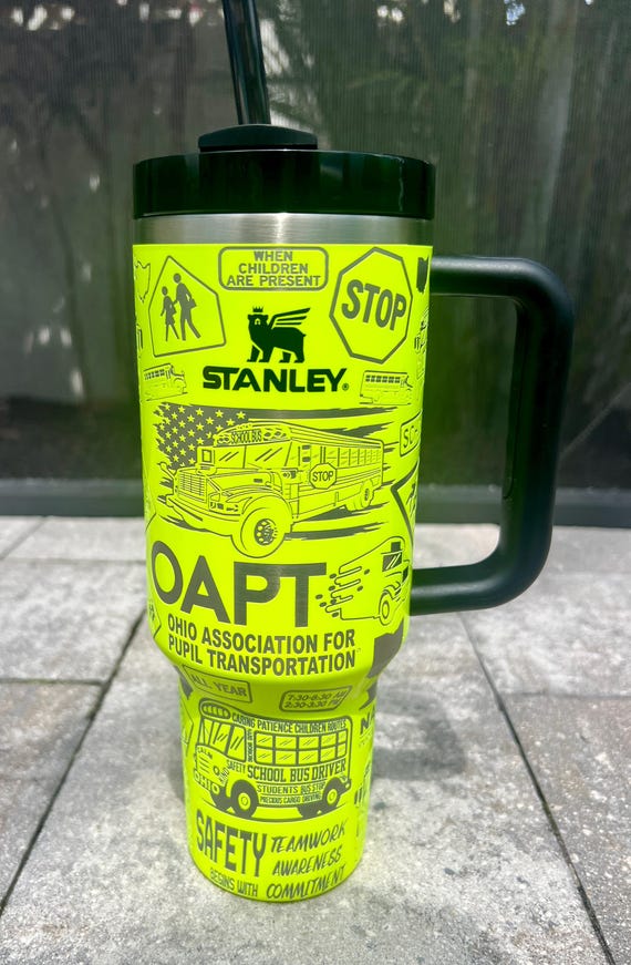 Laser Engraved OAPT Bus Tumbler: Personalized Stanley, Owala, or