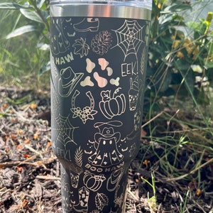 Ghosty-40 Oz Stanley Quencher H2.0 Travel Tumbler With Handle - Full