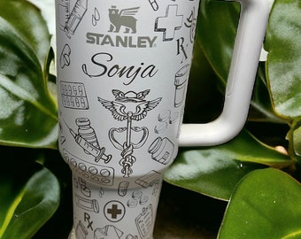 Pharmacy Life Tumbler | 40 oz Stanley Quencher | Pharmacist Gift | Engraved Stainless Steel Cup | Personalized Cup