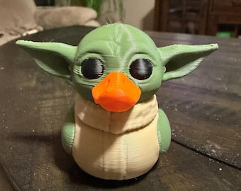 Baby Yoda-eendje, 3D-geprint verzamelobject, cadeau voor sciencefictionfans, Space Trooper-speelgoed