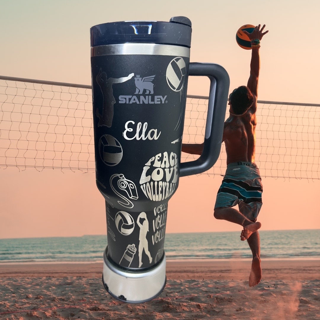 Volleyball Life-40 Oz Stanley Quencher H2.0 Travel Tumbler/cup