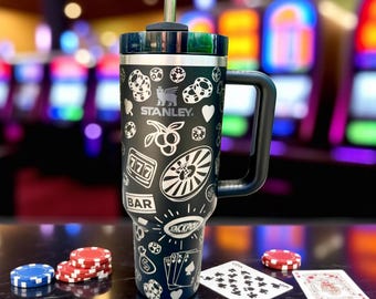 Casino-engraved Stanley Travel Quencher H2.0 Tumbler -40 OZ - Etsy