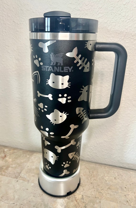 Floral Stanley 30 Oz Quencher 2.0 Magnolia Floral Full Wrap Engraved  Stanley Quencher H2.0 Water Bottle Gift for Her 