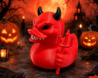 Devil Duck,  Halloween 3D Printed Character Toy, Cruise Duck