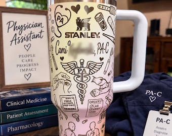 Physician Assistant Engraved 40 Oz Stanley Quencher