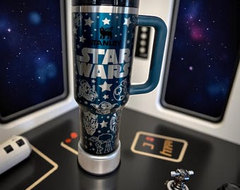 Vaso de viaje Stanley Quencher de Star Wars de 40 oz con grabado láser y envoltura completa