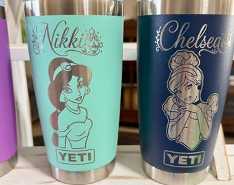 Princess engraved Yeti Rambler personalized with name- Choose Size