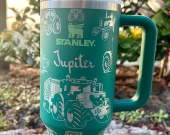 Tractor Engraved Stanley Quencher H2.0 Travel Tumbler - 40 Oz Cup
