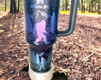 Sasquatch Bigfoot Stanley 40OZ H2.0 Quencher Tumbler-Full Wrap Laser Engraved