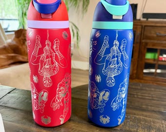 Spider-Man Inspired Laser Engraved -32 oz Unbranded Free Sip Tumbler, Full wrap
