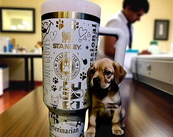 Veterinarian Engraved Stanley Tumbler - 40 oz Quencher H2.0 Travel Cup