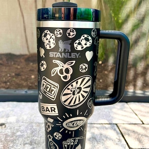 CASINO-Engraved Stanley Travel Quencher H2.0 Tumbler -40 OZ