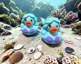 Mermaid Duck, 3D Printed PLA, Cruising Duck Toy, Ocean Decor