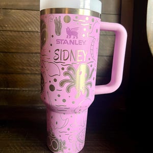 OCEAN LIFE- Engraved Stanley Travel Quencher H2.0 Tumbler - Stanley Cup-  40 oz.
