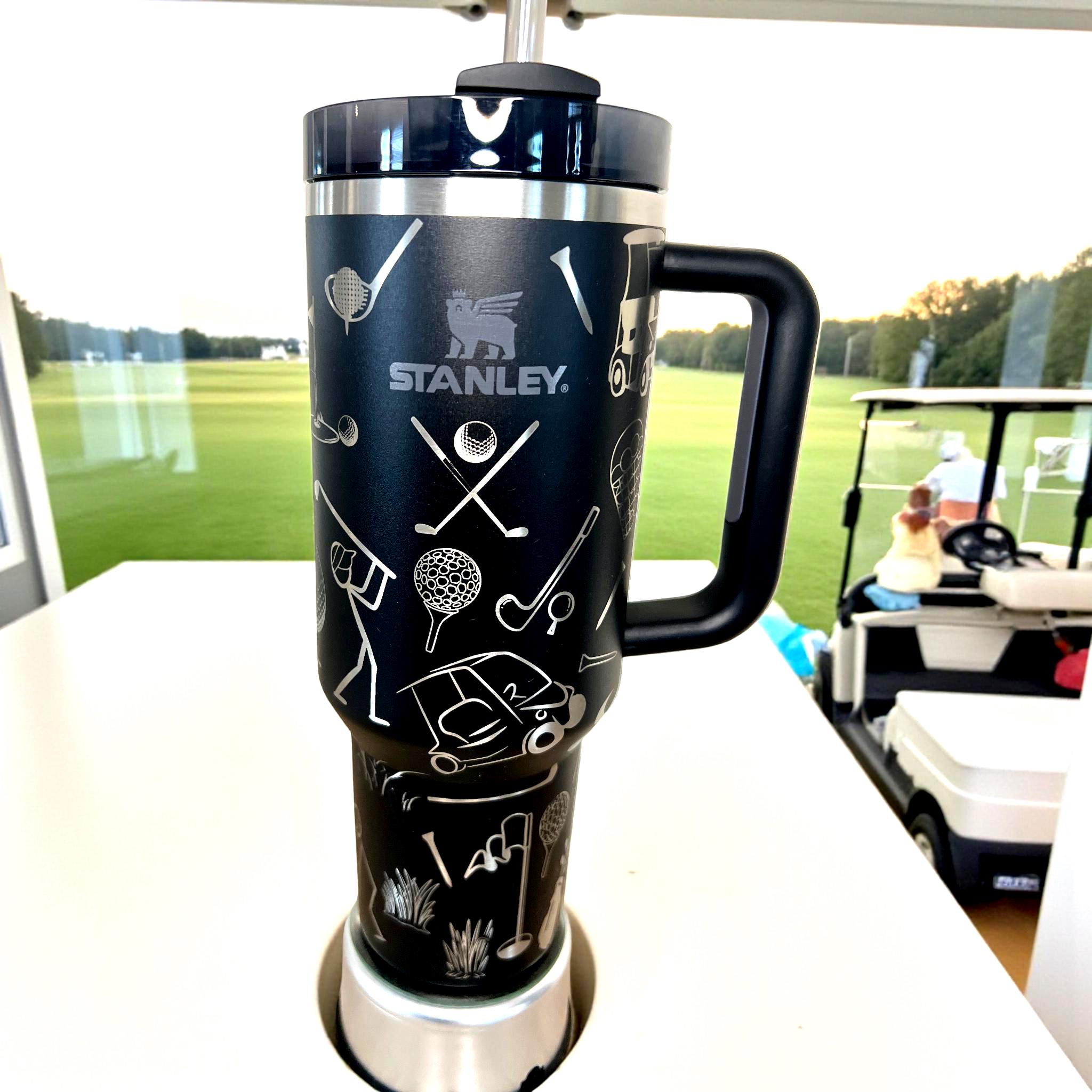 Golf Doodles Laser Engraved Stanley 40oz Quencher Tumbler - Etsy