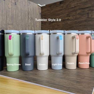 Ghosty-40 Oz Stanley Quencher H2.0 Travel Tumbler With Handle - Full