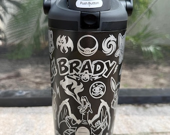 Pokemon- Owala Free Sip Sway Engraved Tumbler – Personalized Travel Quencher