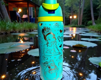 Princess and the Frog -32 oz OWALA  Dupe Free Sip Tumbler, Full wrap engraved