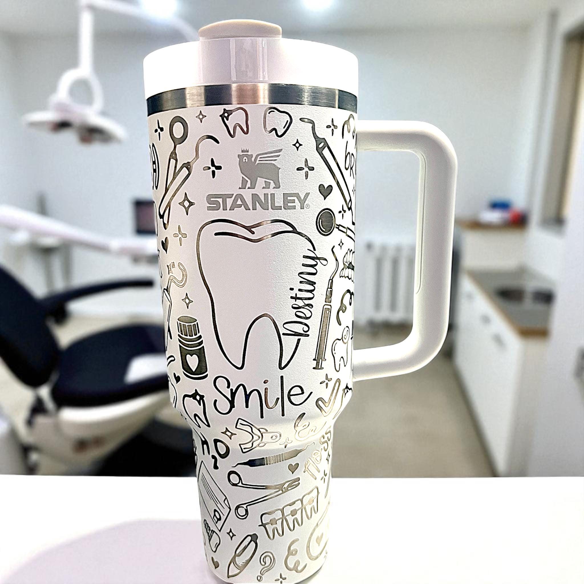 Dental Tooth Life - Custom Engraved Tumbler: 40 Oz Stanley or