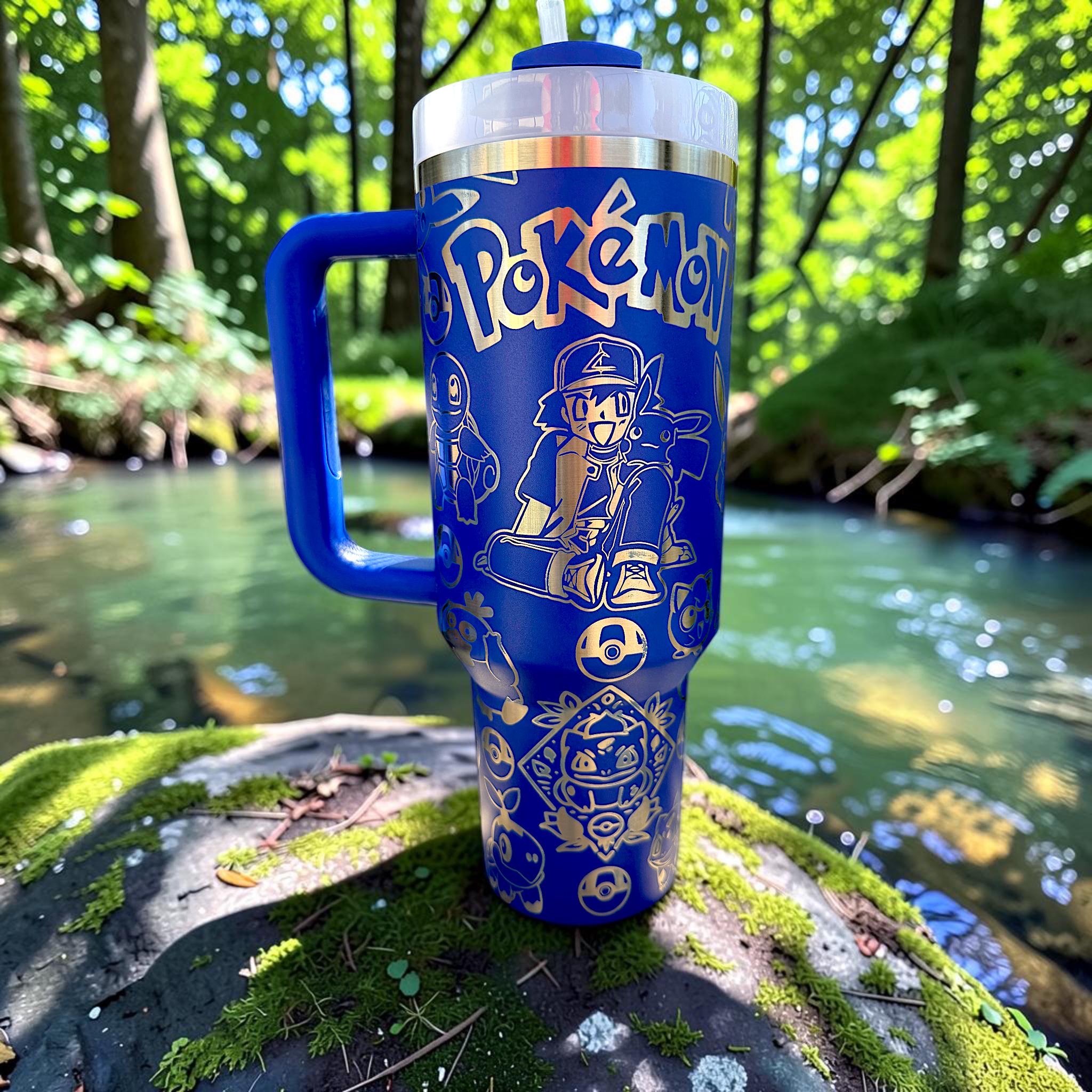 Pokemon- Stanley 40 Oz Engraved Tumbler – Personalized Travel