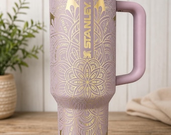 Curse Word Mandala Laser Engraved Stanley 40 Oz Protour tumbler