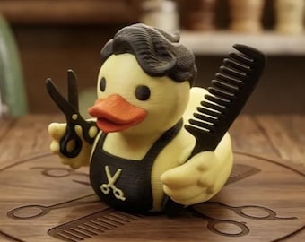 Male Hairdresser 3D Printed Duck, Cruise Duck