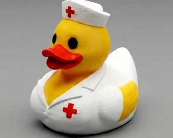 Nurse Duck, 3D Printed PLA, Cruising Duck Toy