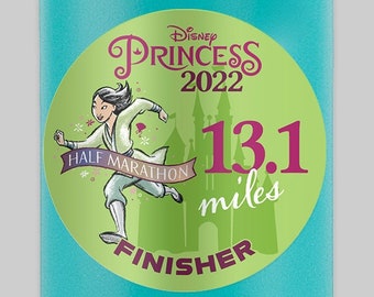 Disney Princess Races 2022 Princess Half Marathon Finisher Water Bottle Mug Sticker #RunDisney Run Disney Dishwasher Safe Running Gifts