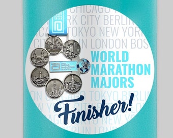 World Marathon Majors 26.2 London Boston Berlin NYC Chicago Tokyo Marathon Finisher Water Bottle Mug Sticker Dishwasher Safe Running Gifts
